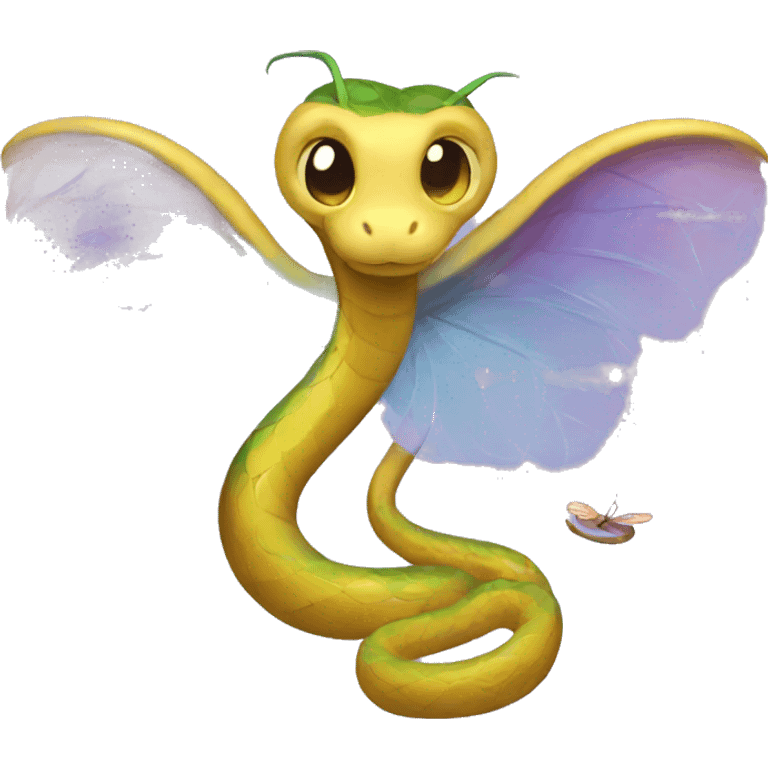 Snake with fairy wings emoji