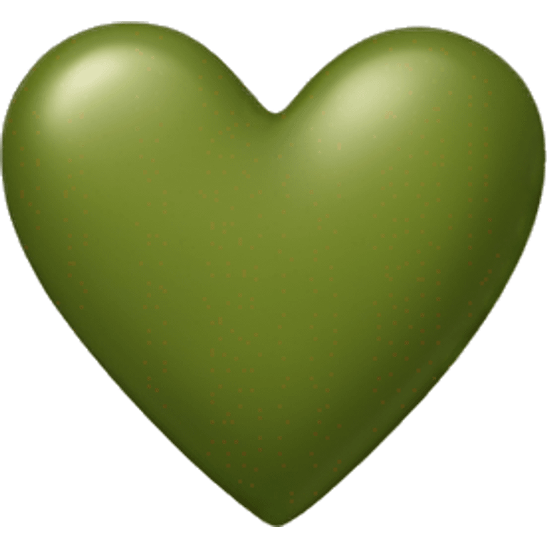 Olive green heart emoji