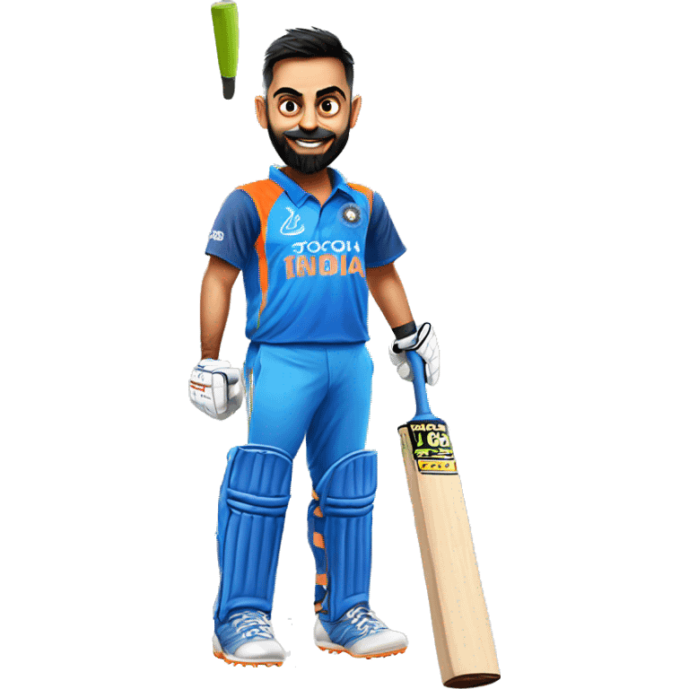 Virat Kohli with Bat emoji