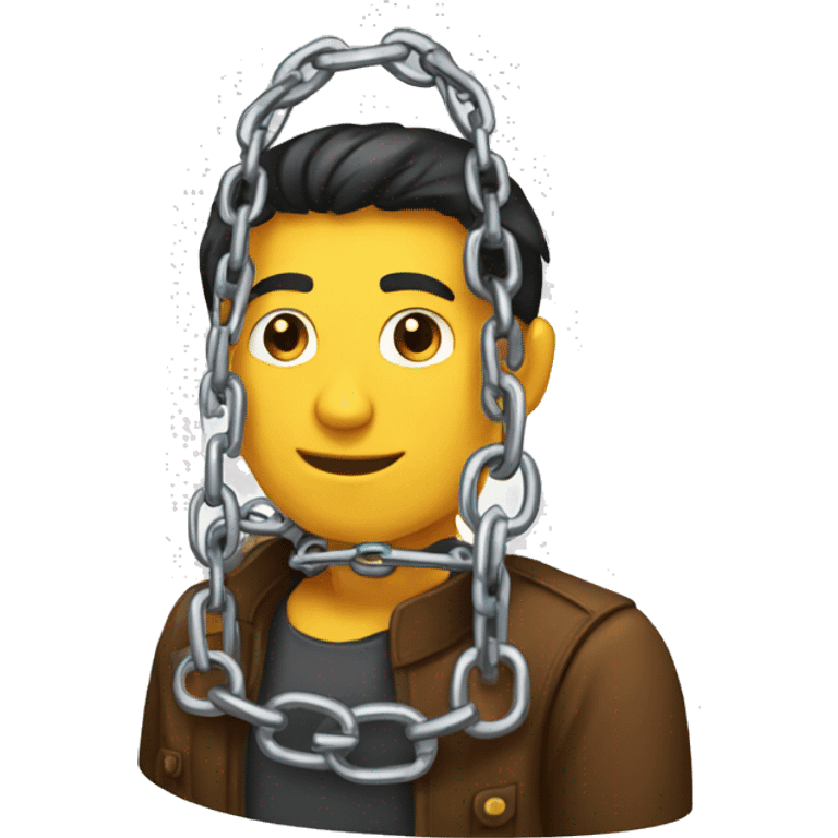 hombre con cadenas emoji