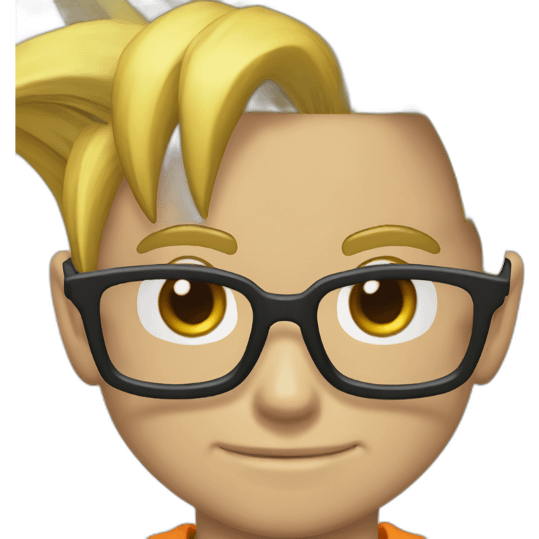 Chico-moreno-gafas-camiseta goku emoji