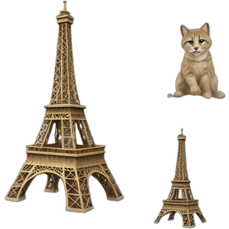 Tour Eiffel d'animaux emoji