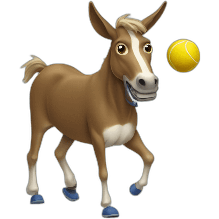 Mule playing pickleball emoji