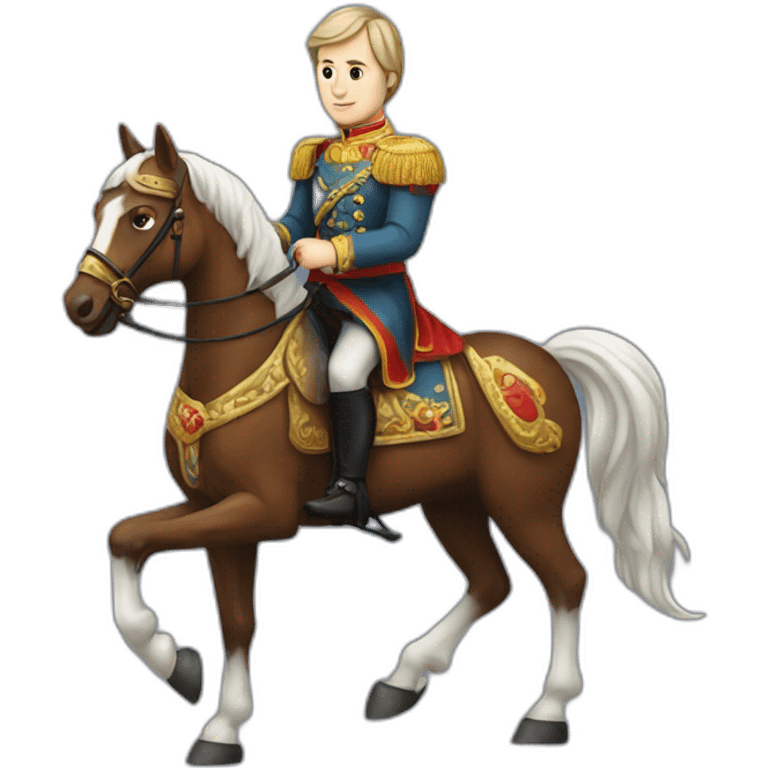 Romanov Peter Alekseevich riding a horse emoji