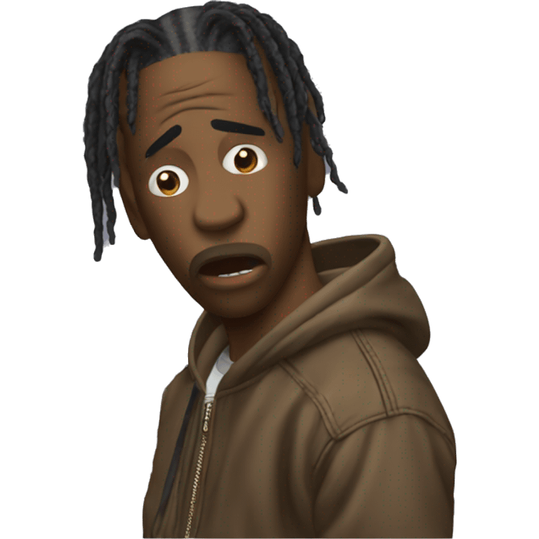 Travis Scott telling someone to be quiet  emoji