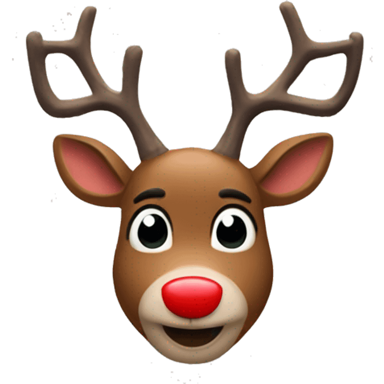 Rudolph red nosed reindeer emoji