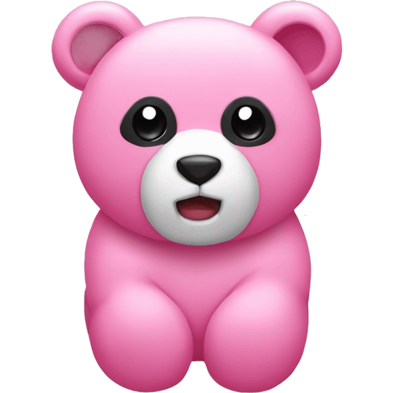 Oso y lazo Rosa  emoji