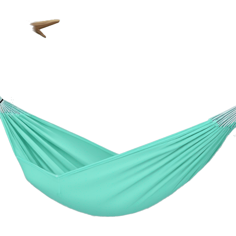 Realistic isolated tiffany blue camping hammock emoji