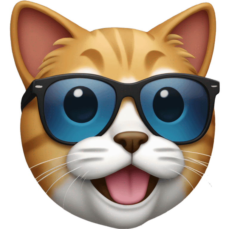 Cat with sunglasses emoji