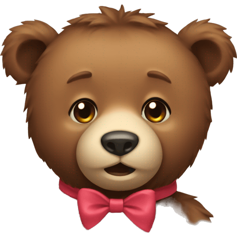 bear with bow  emoji