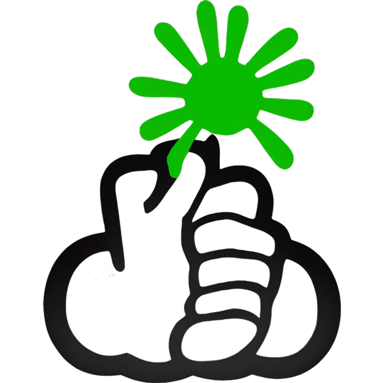 icq logo with salute emoji