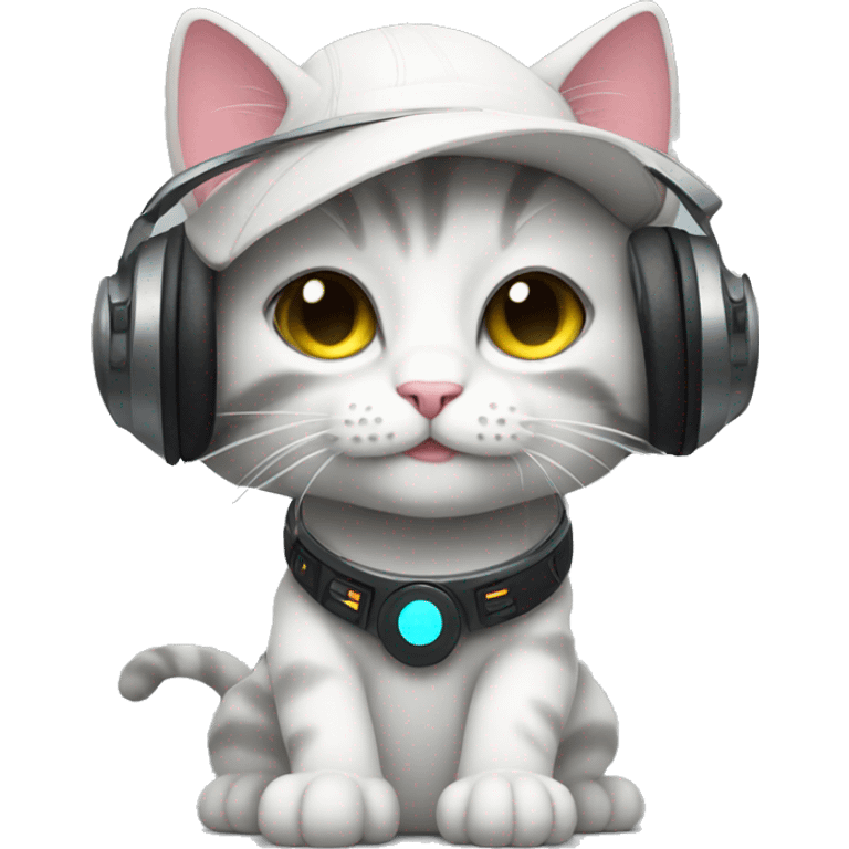 Cute dj cat emoji