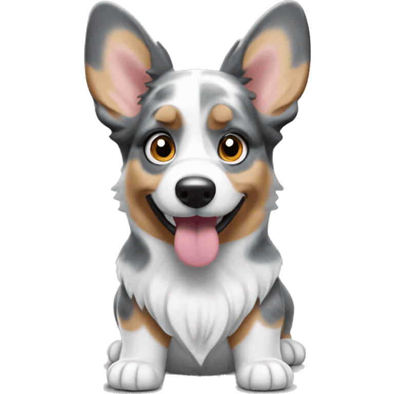 Blue Merle welsh corgi emoji