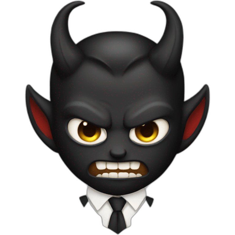 A demon in black suit  emoji