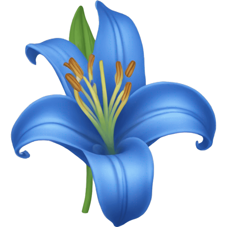 blue lily emoji