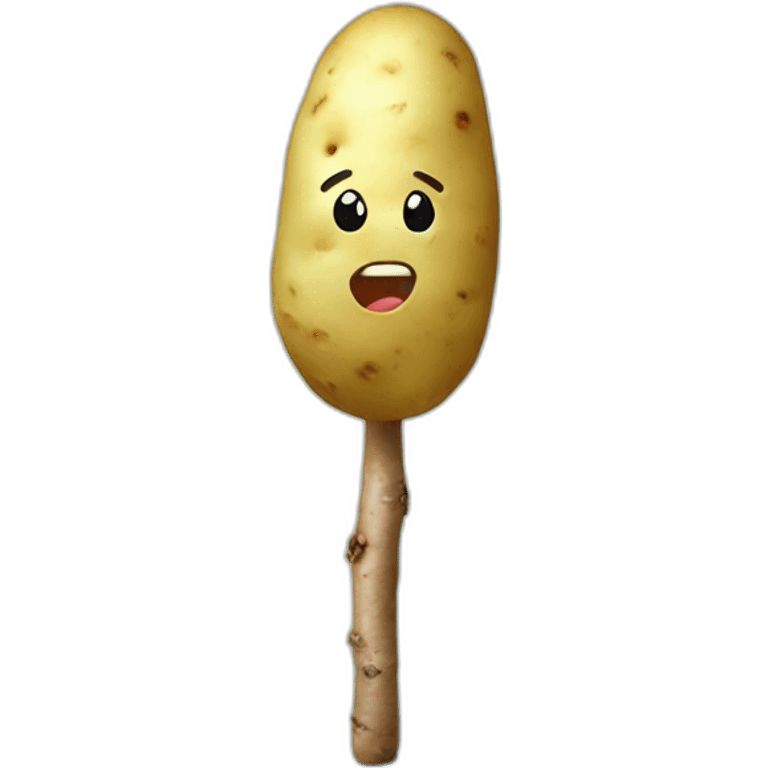 Spring potato in a stick emoji