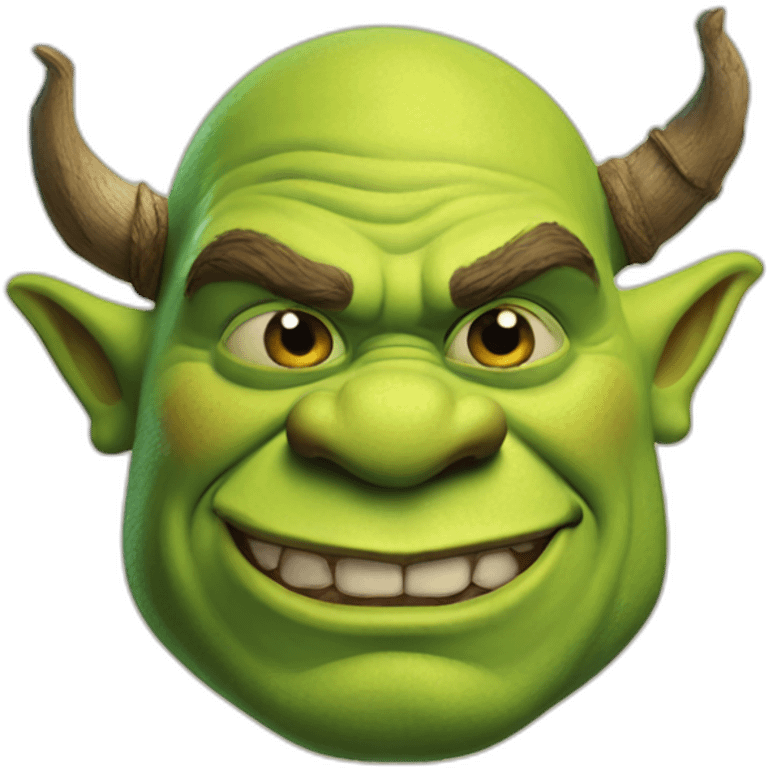 Ogre Shrek face tattoo emoji