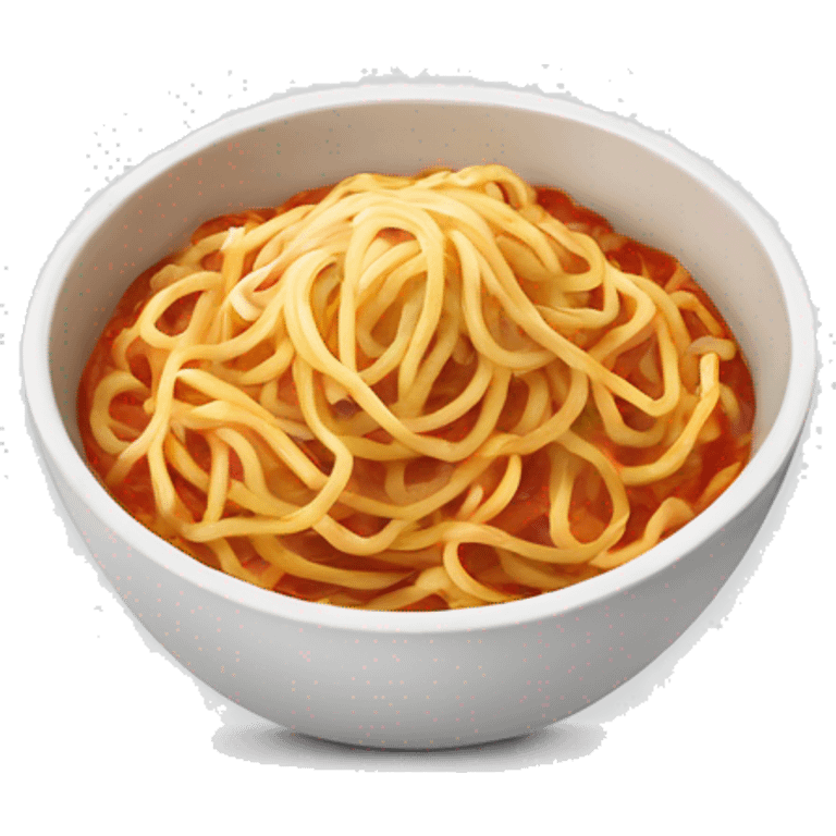 bowl of spaghetti with leg emoji