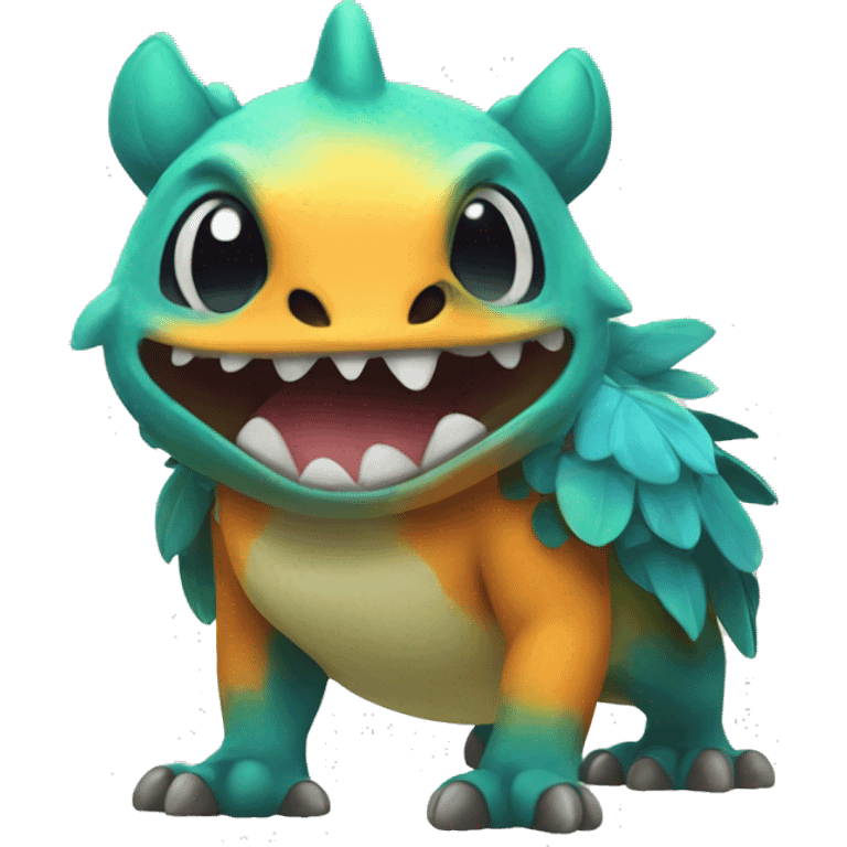 Colorful tropical Pokémon fantasy animal creature  emoji