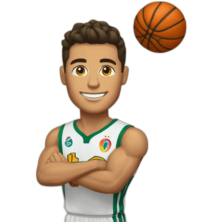 Cristiano Ronaldo playing basket-ball emoji