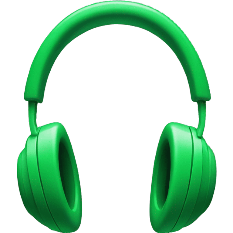 Green headphones emoji