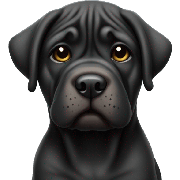 black shar pei girl with an arrogant look emoji