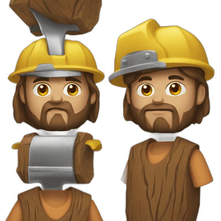 Cool man woodcutter  emoji