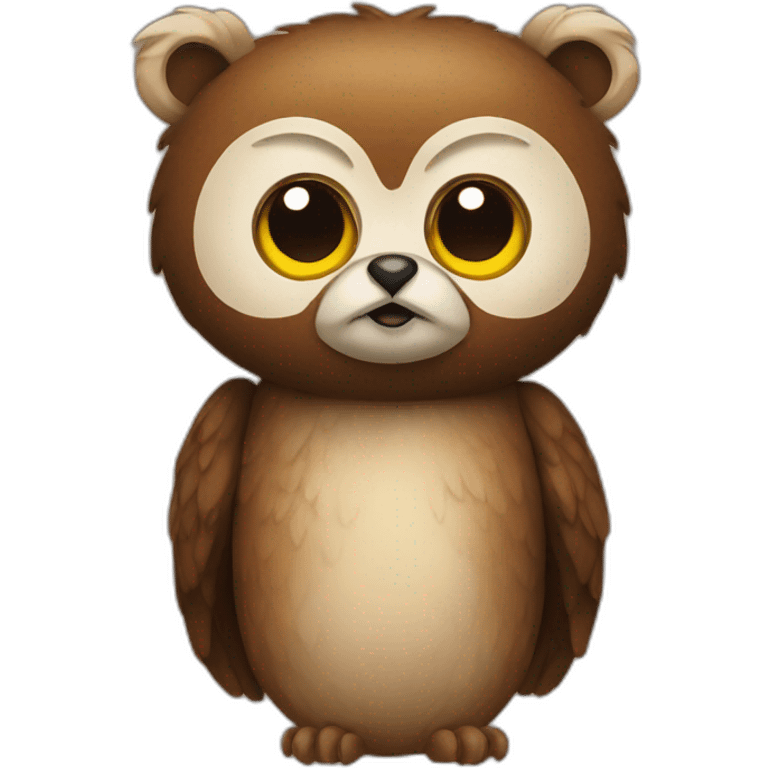 adult bear owl emoji