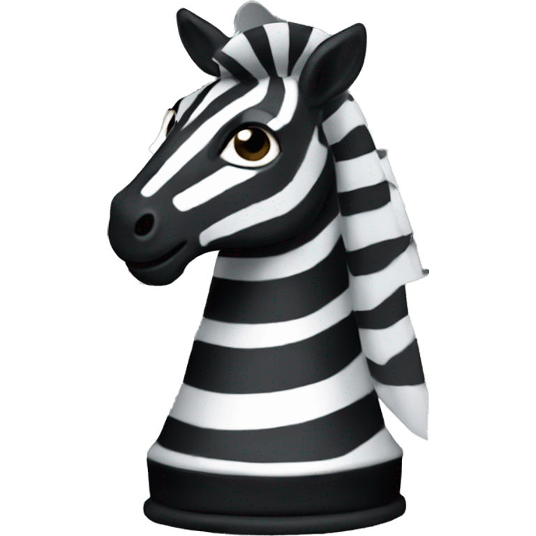 Chess knight zebra emoji