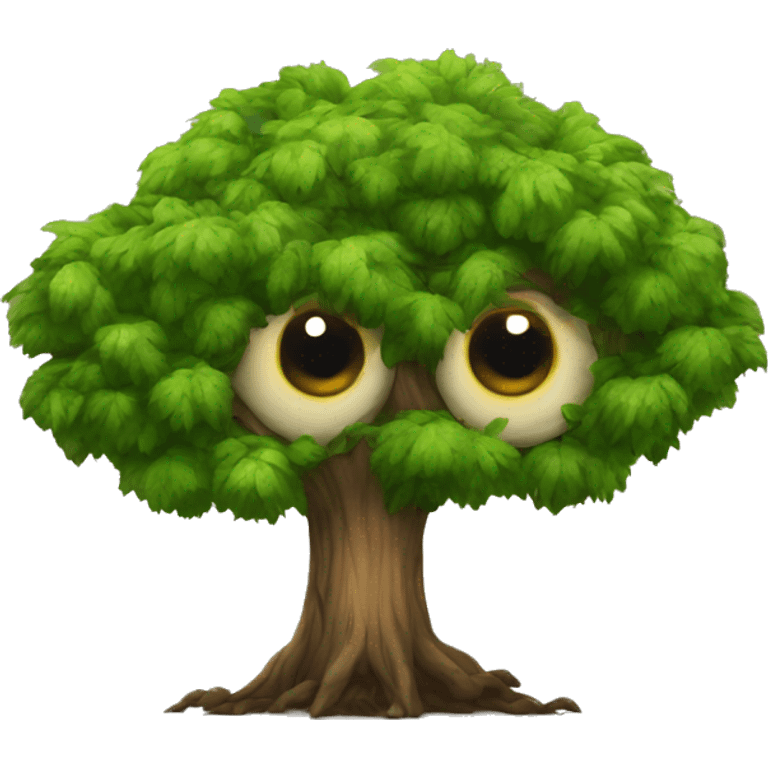 tree with eyes emoji