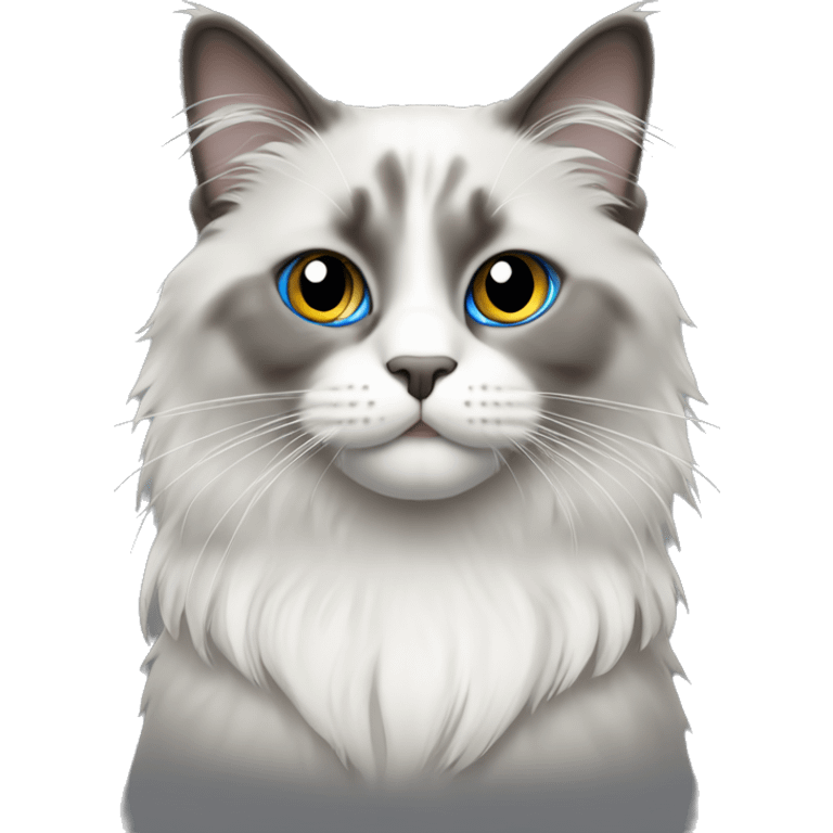 Ragdoll cat in grey  emoji