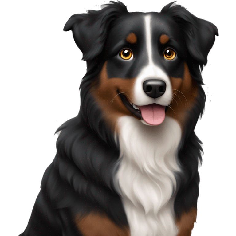 black australian shepherd dog without white emoji