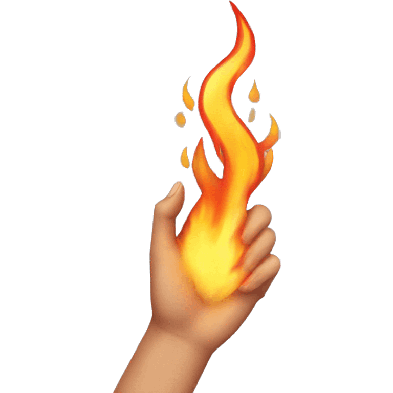 female hand wielding flame emoji