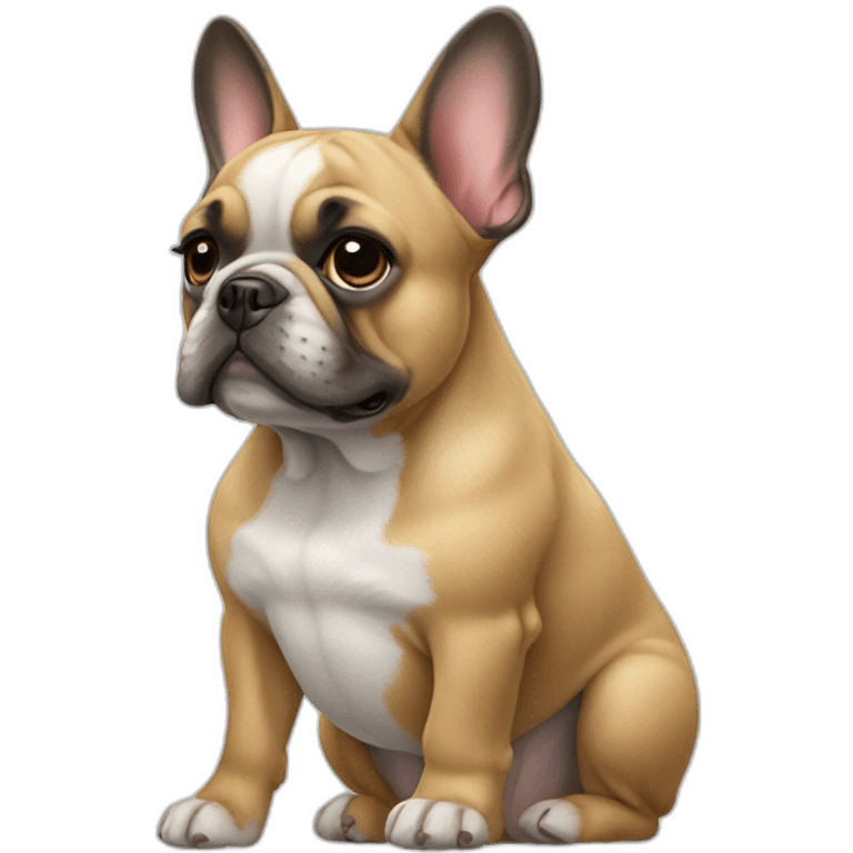 dog French Bulldog in profile emoji