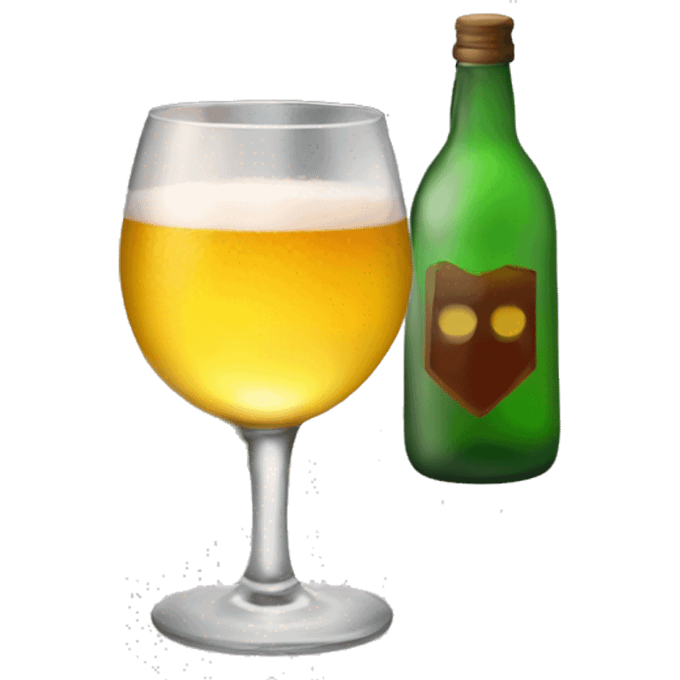 a glass of alcohol and a house  emoji