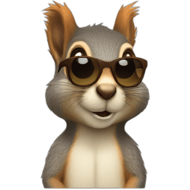 Squirrel with sunglasses emoji