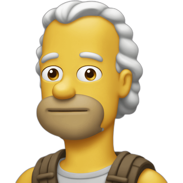 Homero con cabello rubio emoji