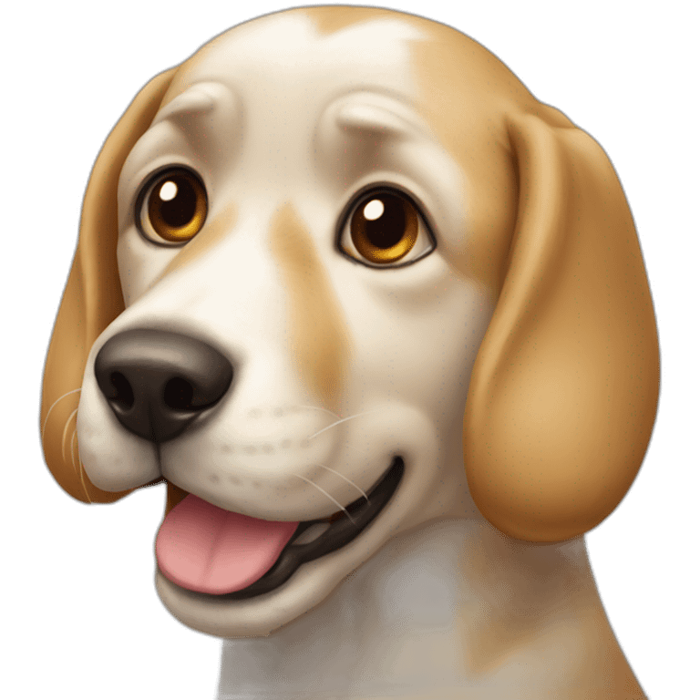 Chat qui est sur un chien emoji