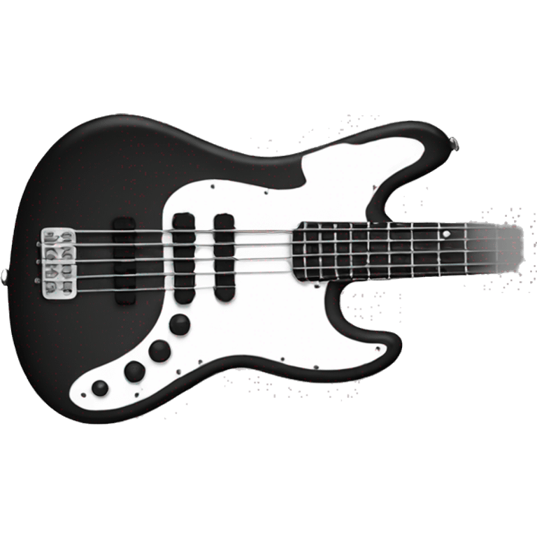 Bass guitar black and white emoji