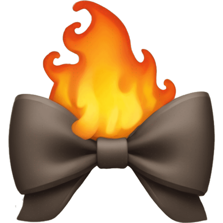 Big bow with fire In the background emoji