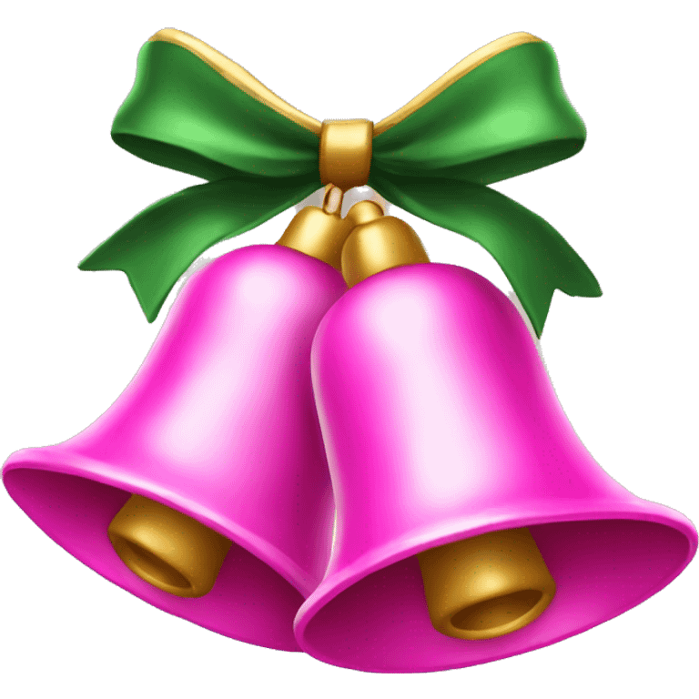 Pink double christmas bells emoji