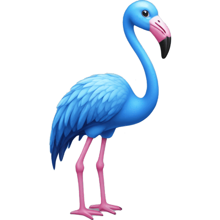 blue flamingo emoji