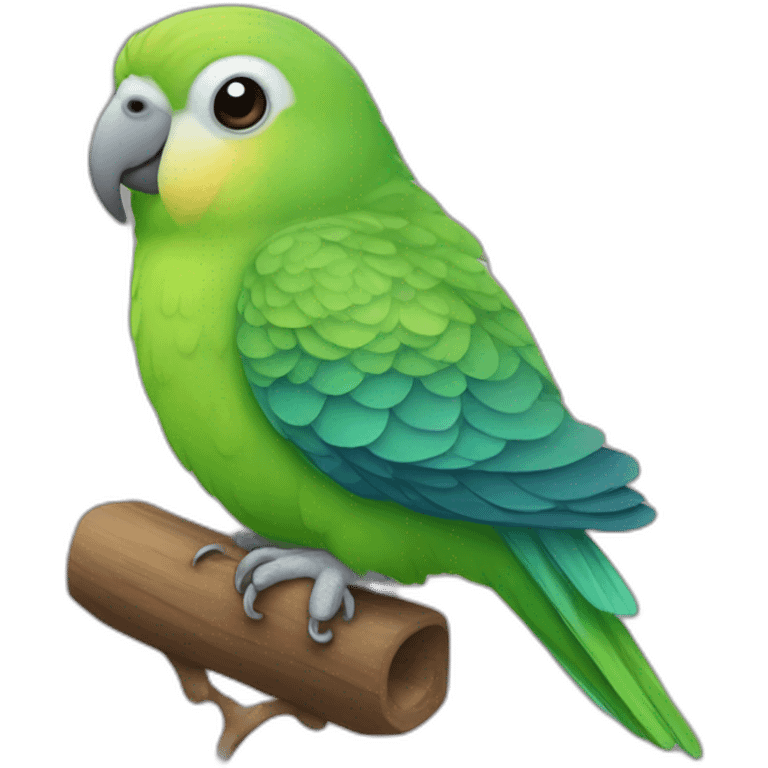 chubby green and striped parakeet emoji