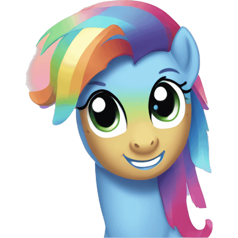 my little pony rainbow effect emoji