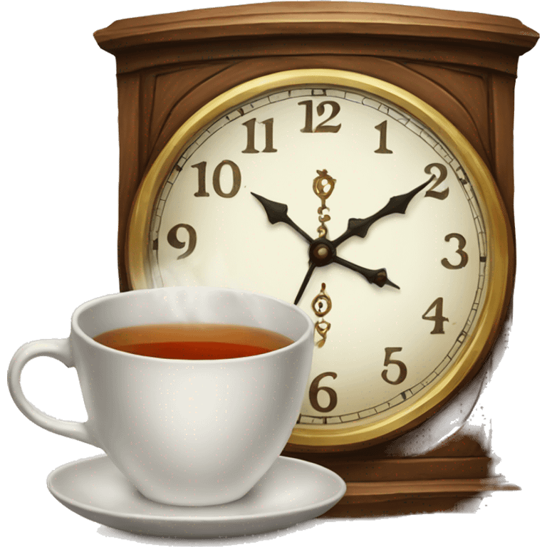 Clock that tea emoji