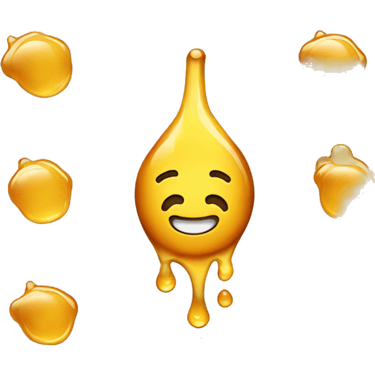 Smiling emoji with honey dripping  emoji