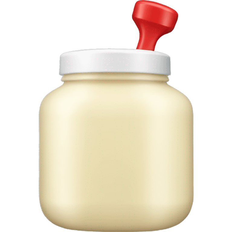 Mayonnaise bottle with red lid  emoji