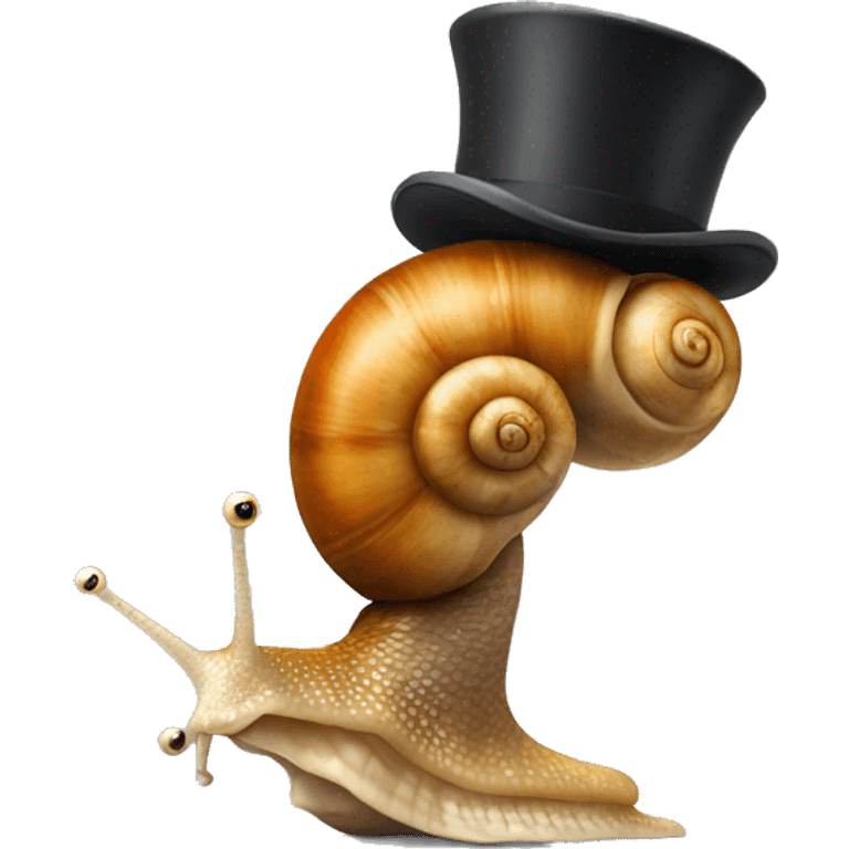 snail with top hat emoji