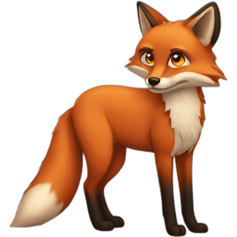 Fox with scar on eye emoji