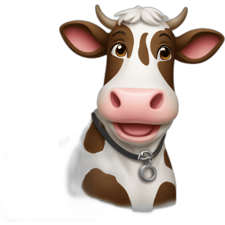 happy cow teacher emoji